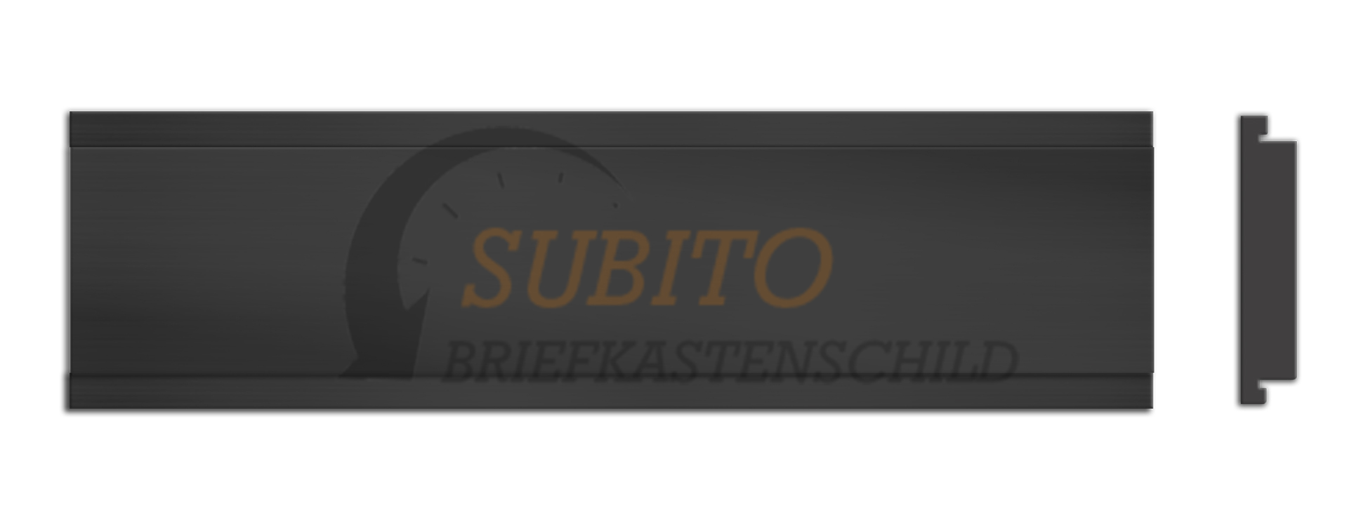 Briefkastenschild Kehrer 67 x 14,5 Alu schwarz